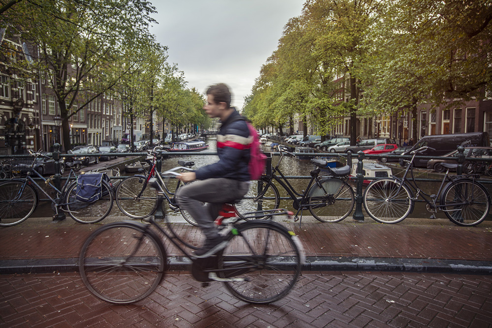 Amsterdam is famous for its cycling infrastructure