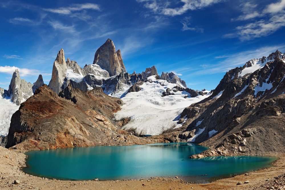The Huemul Circuit is the longest trail around El Chaltén. Photo courtesy Richard Lindie, Dreamstime.